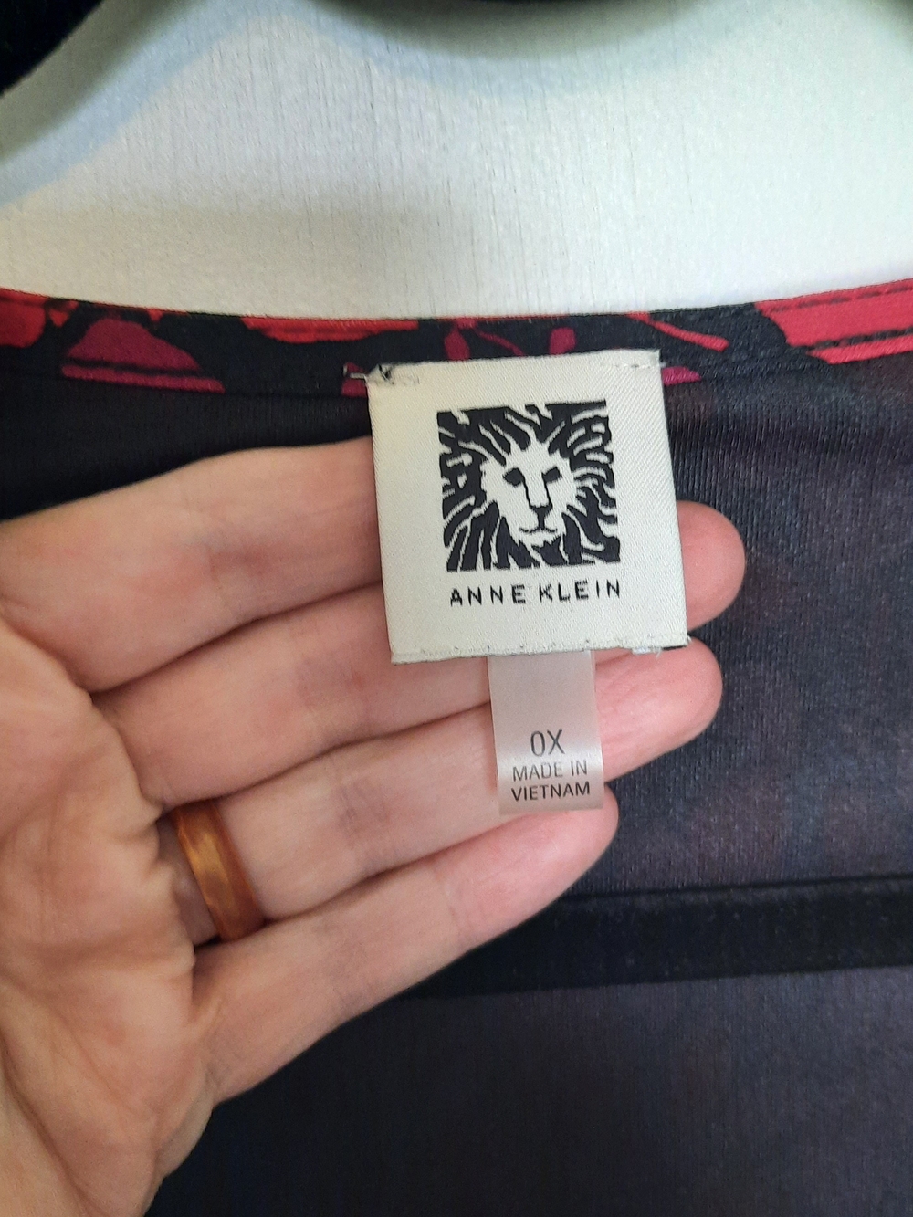 Anne Klein Floral And Heart Leaf-Print Wrap Midi Dress Size OX (14W) - Picture 3 of 5